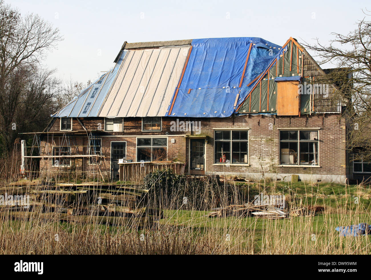 Rénovation d'une maison aux Pays-Bas Banque D'Images