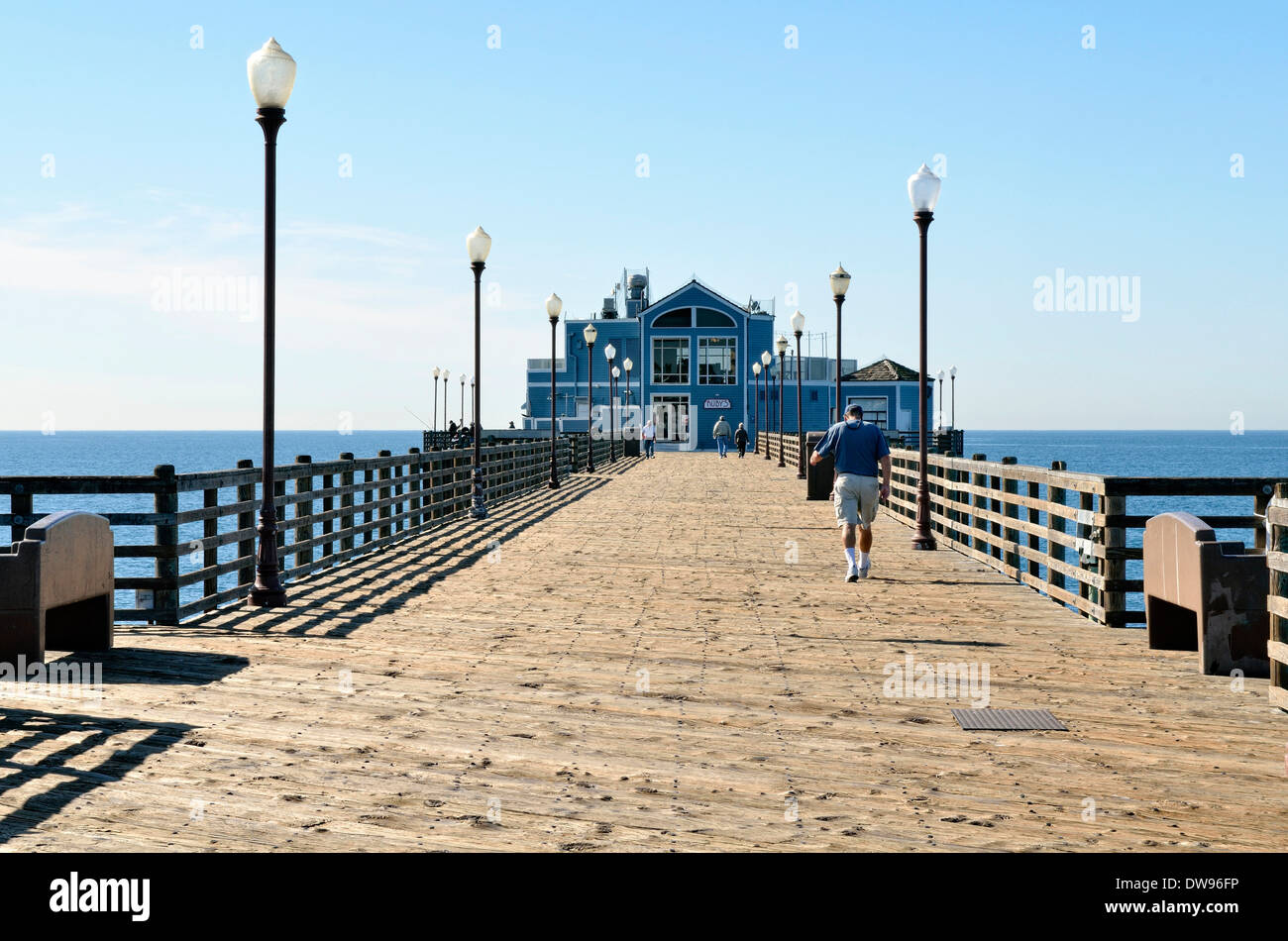 Oceanside Pier historique, Oceanside, Comté de San Diego, California, United States Banque D'Images