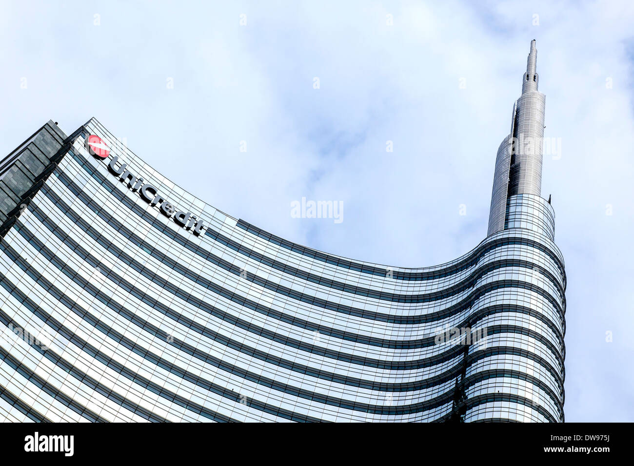 Tour d'UniCredit, siège de la banque italienne UniCredit, Milan, Lombardie, Italie Banque D'Images