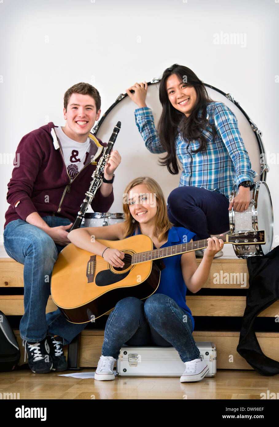 Les étudiants en musique à l'Université de Birmingham, UK Banque D'Images