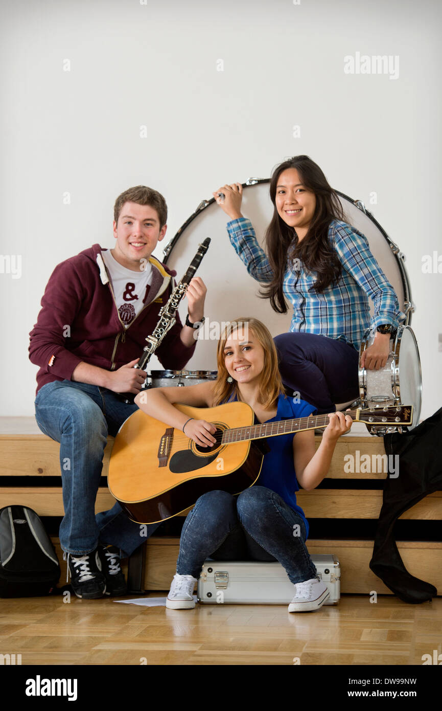 Les étudiants en musique à l'Université de Birmingham, UK Banque D'Images