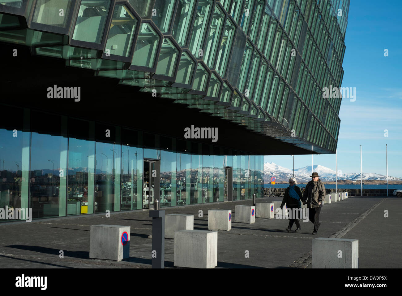 Reykjavik Harpa Concert Hall et centre de conférences, conçu par Henning Larsen Architects. Reykjavik, Islande. Banque D'Images