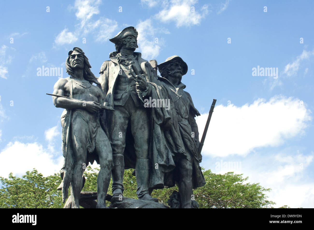Monument à Anthony Wayne, ses soldats, et les guerriers, Bataille de Fallen Timbers, en Ohio. Photographie numérique Banque D'Images