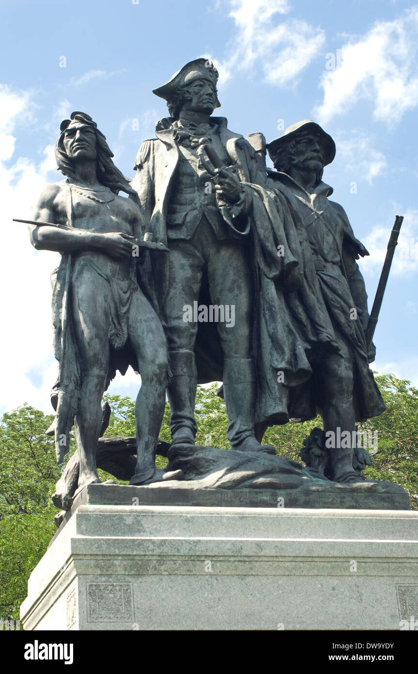 Monument à Anthony Wayne, ses soldats, et les guerriers, Bataille de Fallen Timbers, en Ohio. Photographie numérique Banque D'Images