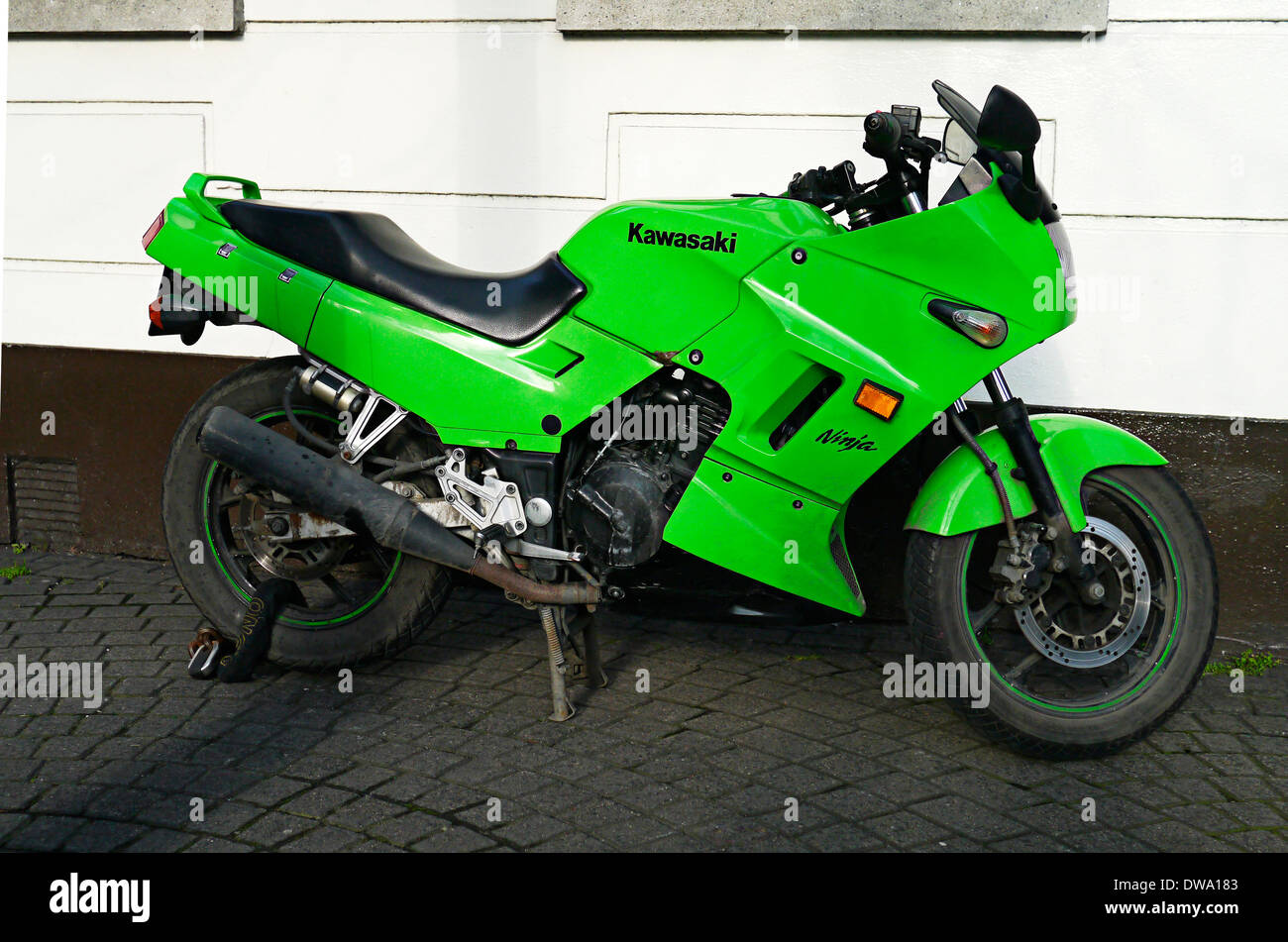 Moto Kawasaki NINJA Dublin Ireland Banque D'Images