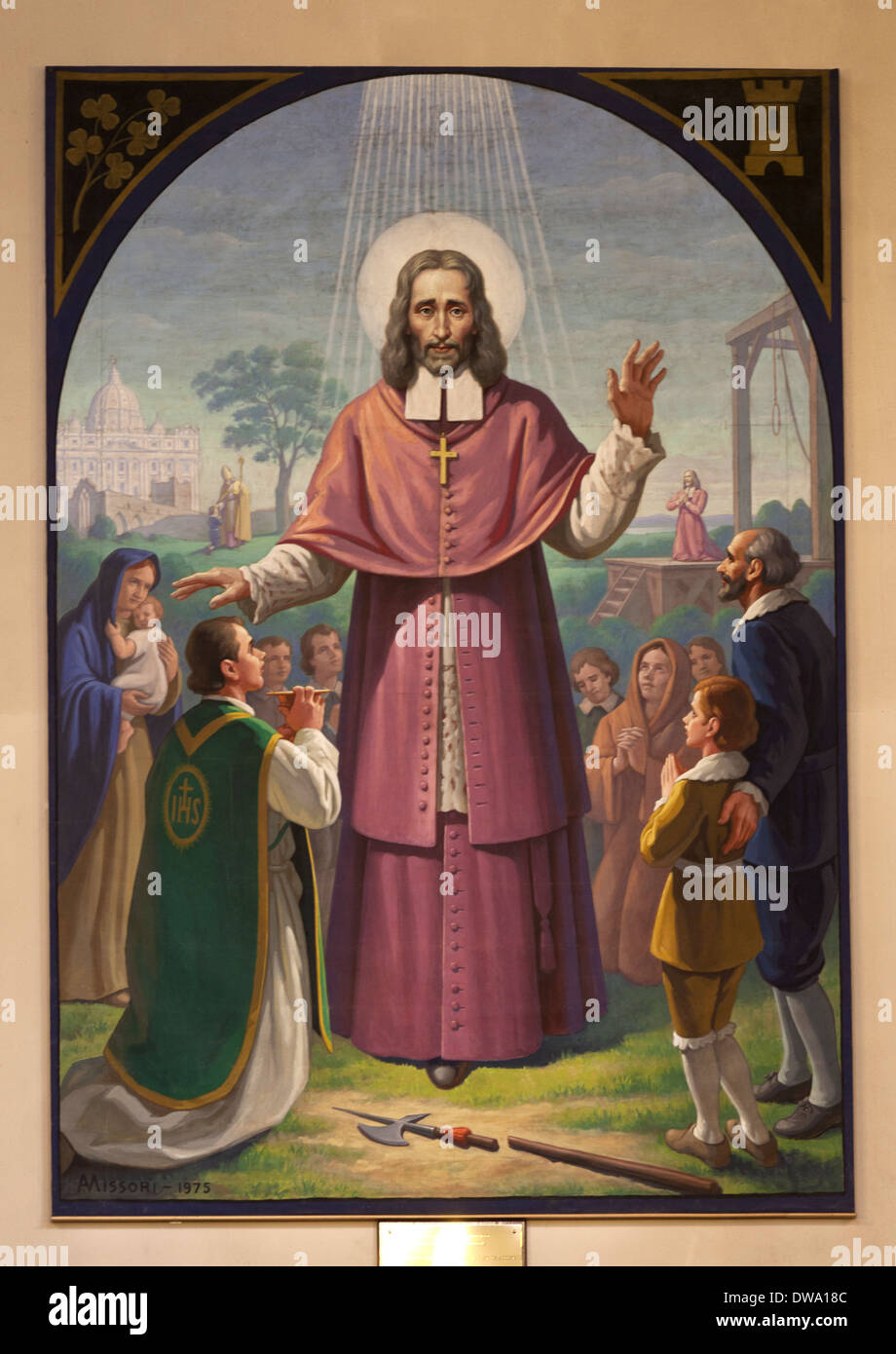 Saint Oliver Plunkett Martyr Catholique dans l'église de Saint - Pierre Drogheda En Irlande Banque D'Images