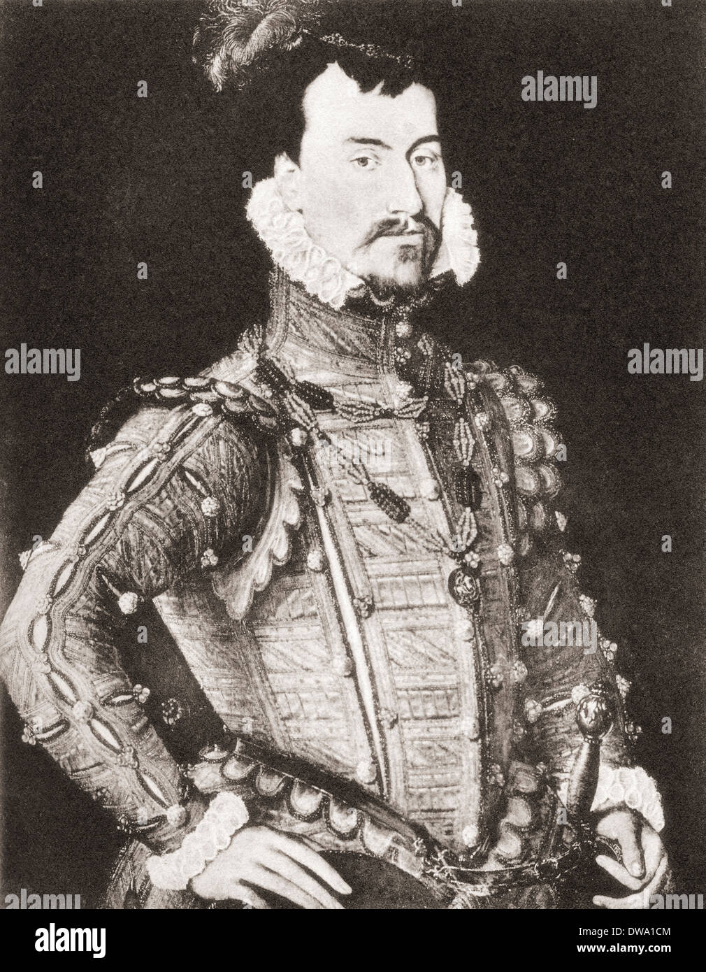 Robert Dudley, comte de Leicester, c.1532/1533-1588, âgé de vingt huit. Noble anglais, favori et ami d'Elizabeth I Banque D'Images