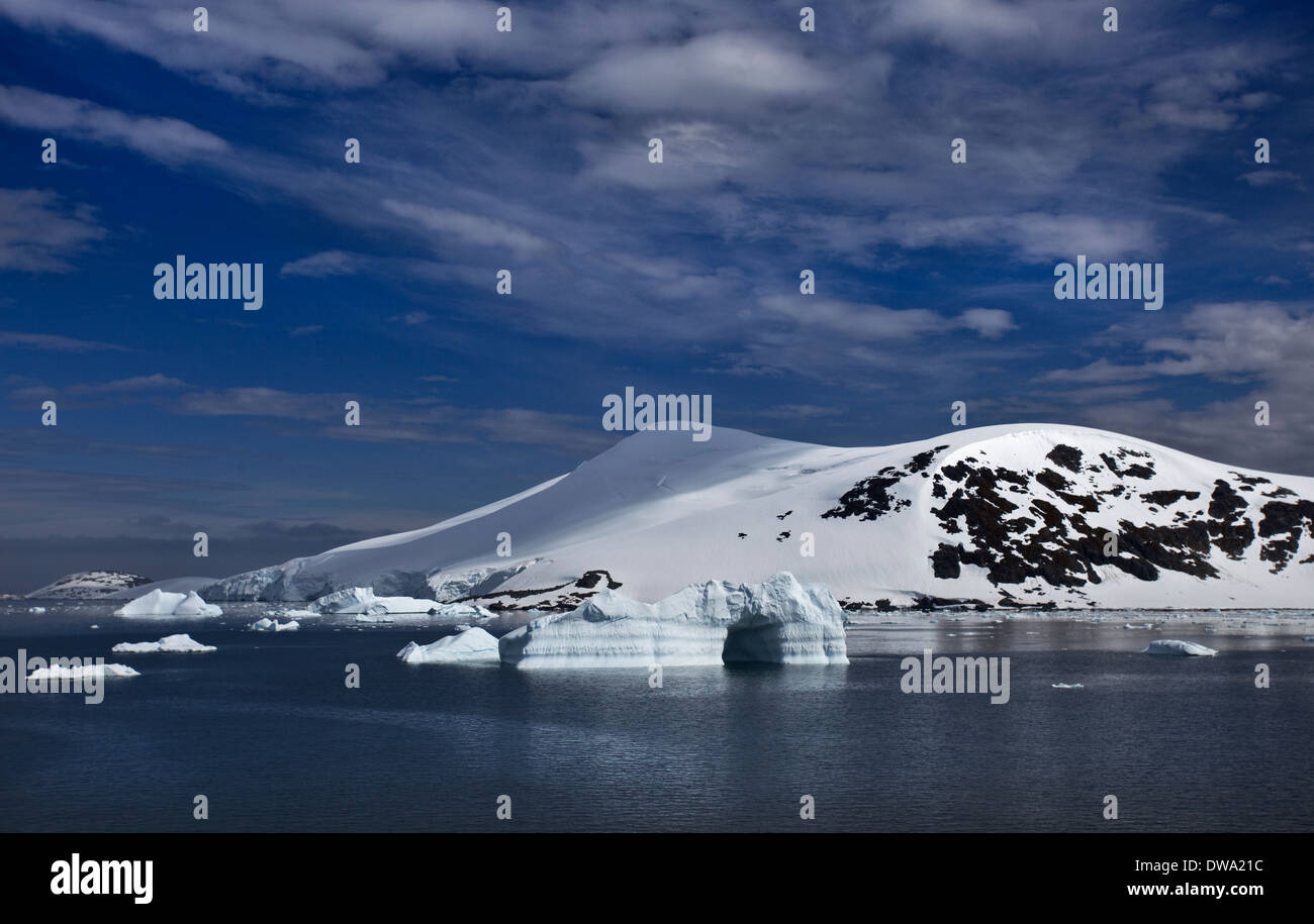 Des icebergs dans le détroit de Gerlache, Péninsule Antarctique Banque D'Images
