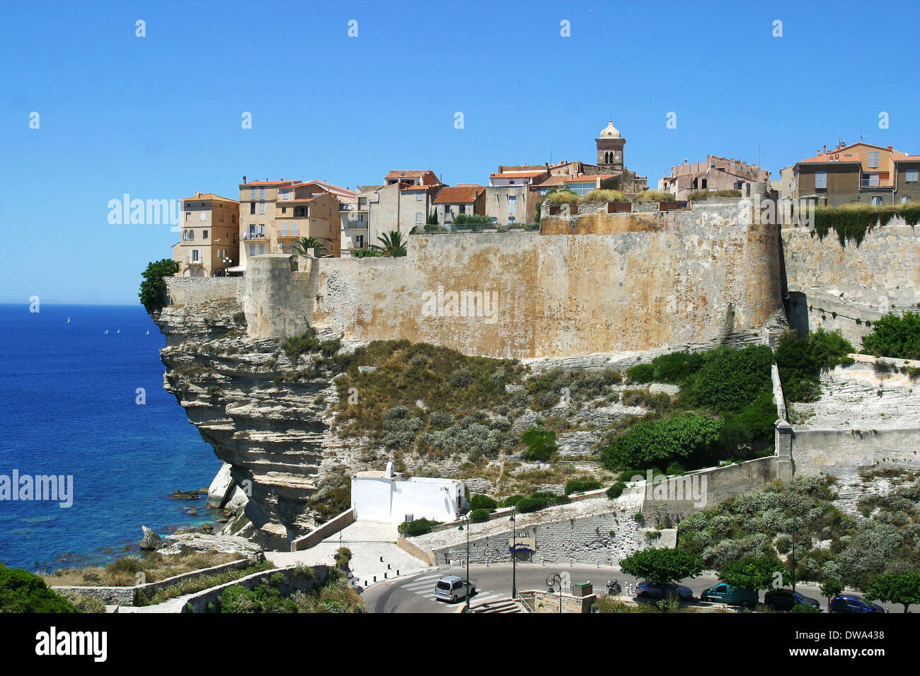 Corse Bonifacio une ville en Corse, France Banque D'Images