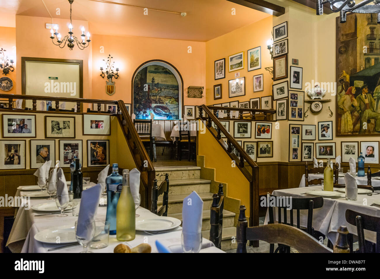 Pouvez Culleretes , le plus ancien restaurant de Barcelone, sinde 1786, Banque D'Images