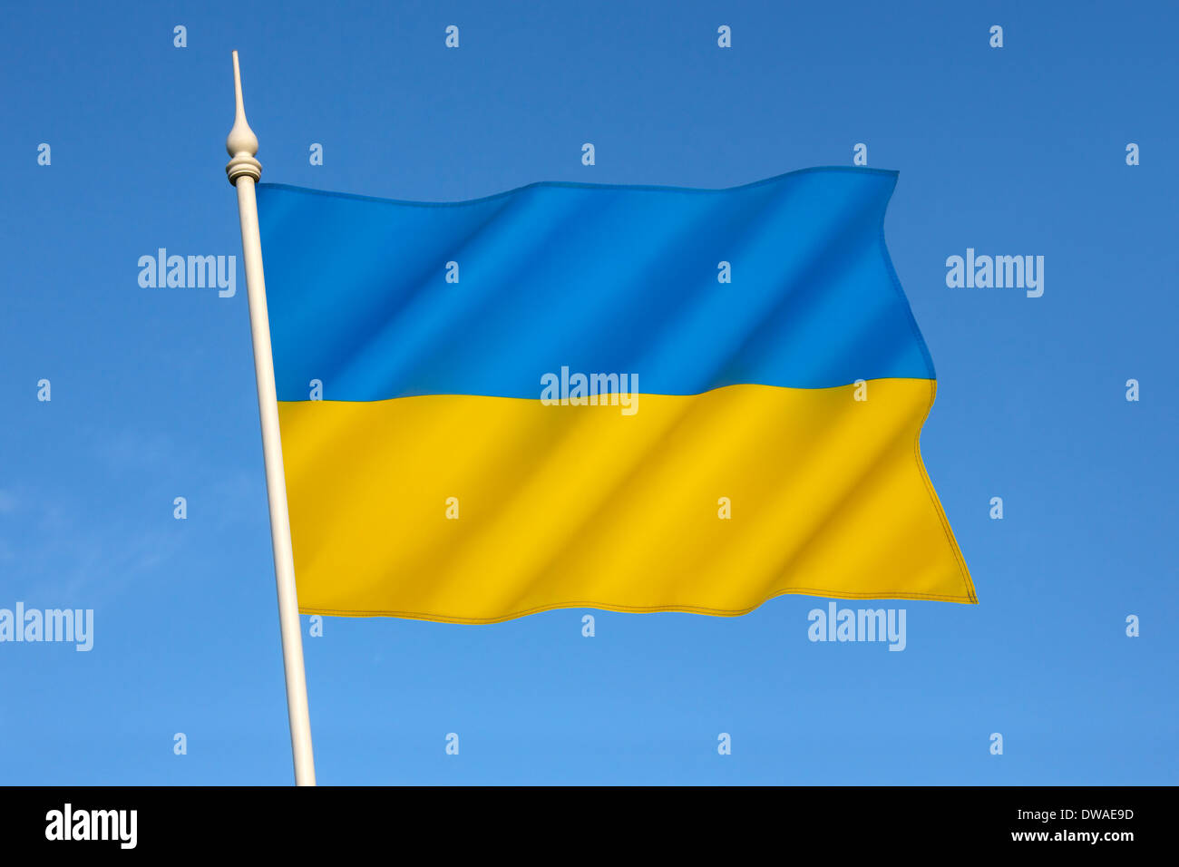Le drapeau de l'Ukraine. Banque D'Images
