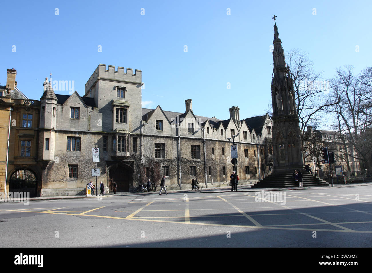 Mémorial des martyrs et au Balliol College, à St Giles, Oxford Banque D'Images