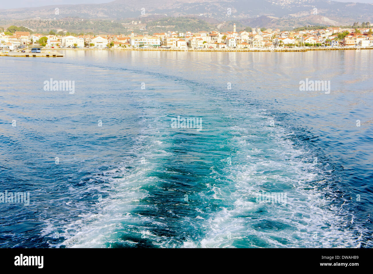 Service du ferry port de Lixouri, Kefalonia, Grèce Banque D'Images