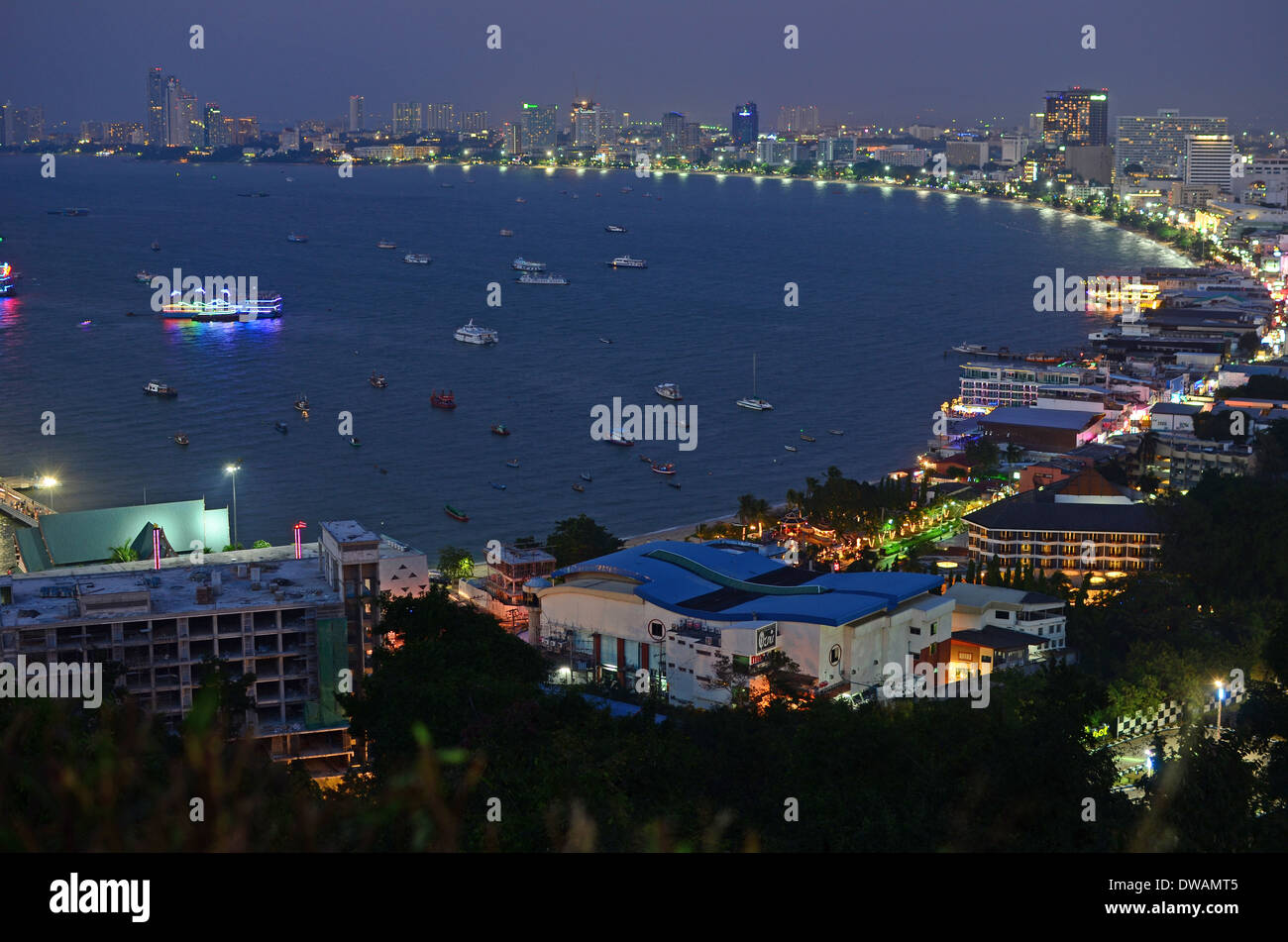 Nuit Pattaya city Banque D'Images