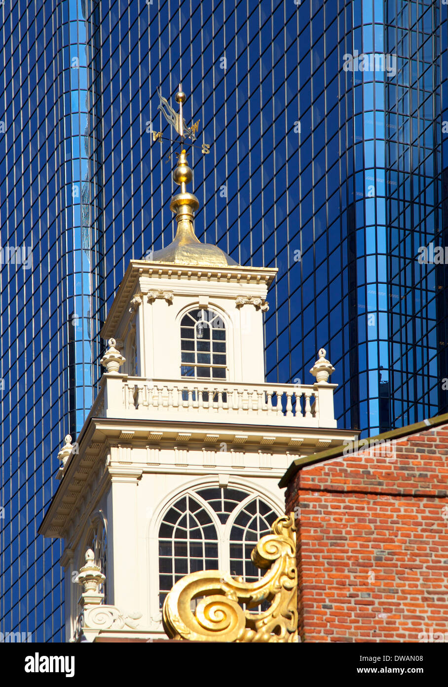 Old State House Boston Massachusetts USA en construction Banque D'Images