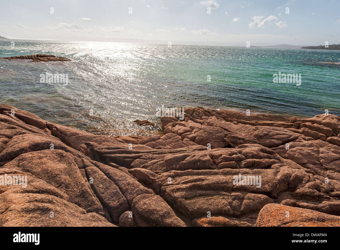 Honeymoon Bay, parc national de Freycinet, Tasmanie, Australie Banque D'Images