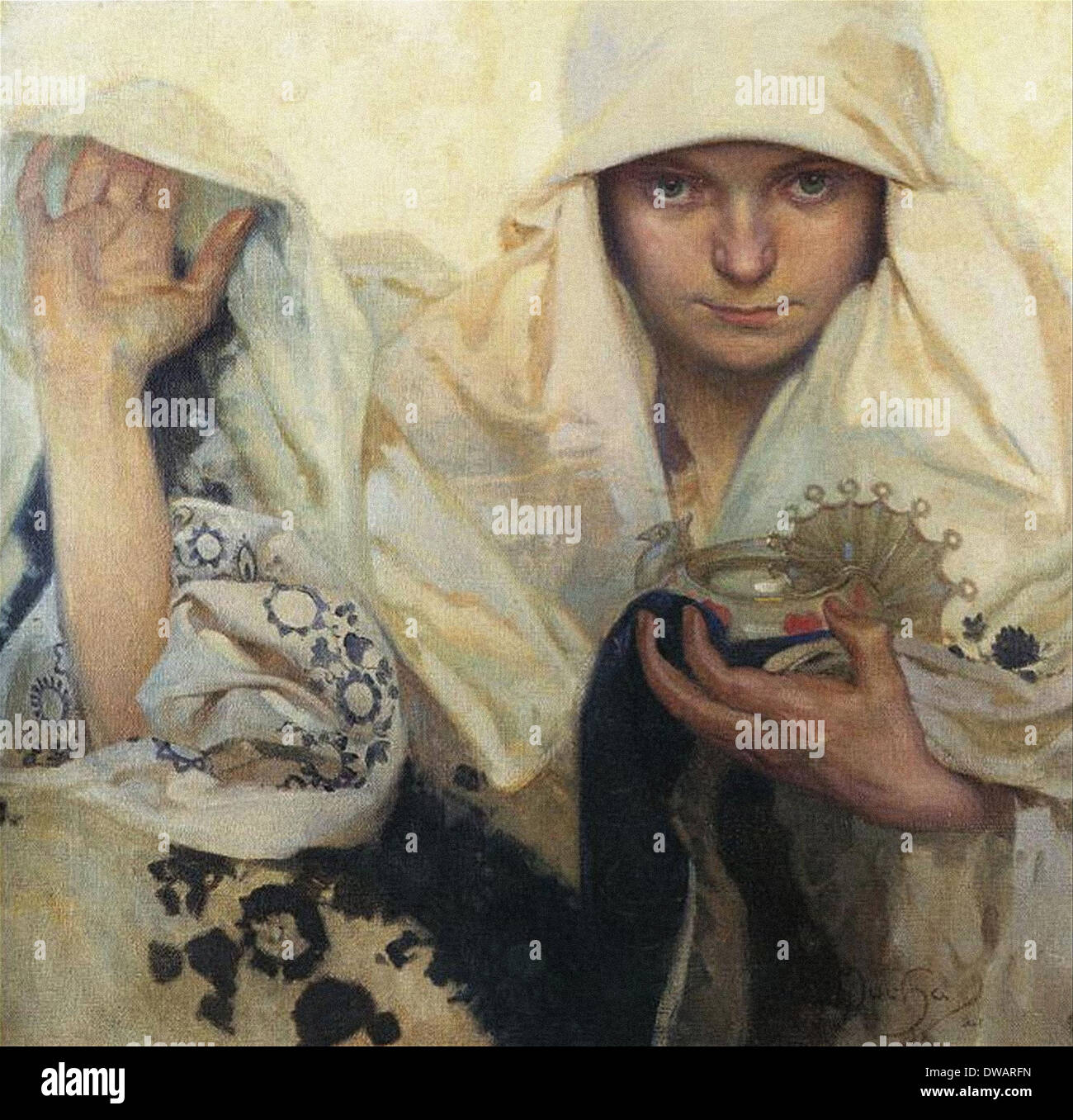 Alfons Maria Mucha - sort -XIX ème siècle Banque D'Images