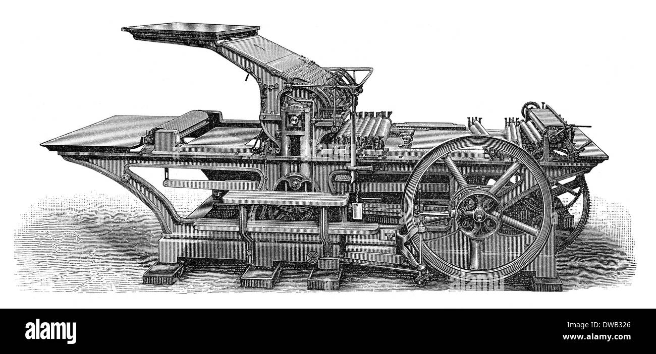 First Lithography Presse De Lithographie Banque d'image et photos - Alamy