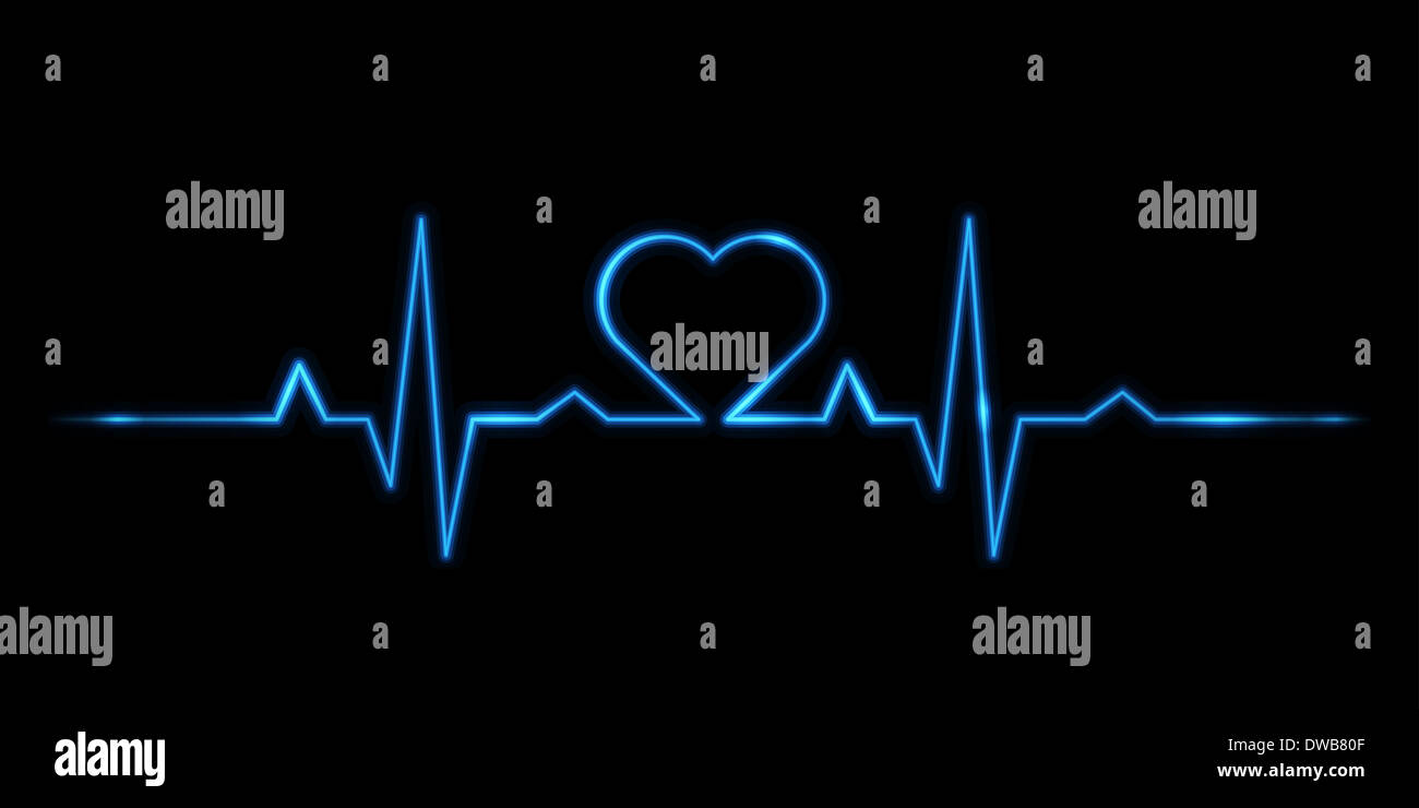 Cardiogramme d'amour Banque D'Images