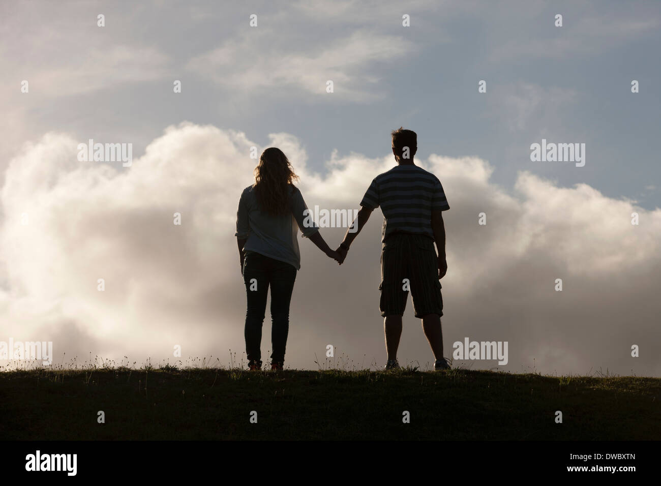 Couple holding hands Banque D'Images
