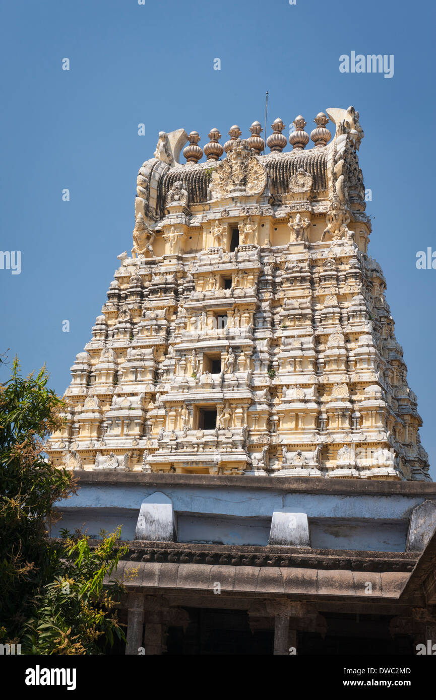 Tamil nadu inde sri ekambaranathar temple ekambareswarar kanchipuram temples hindou Shiva 6e siècle tower Banque D'Images