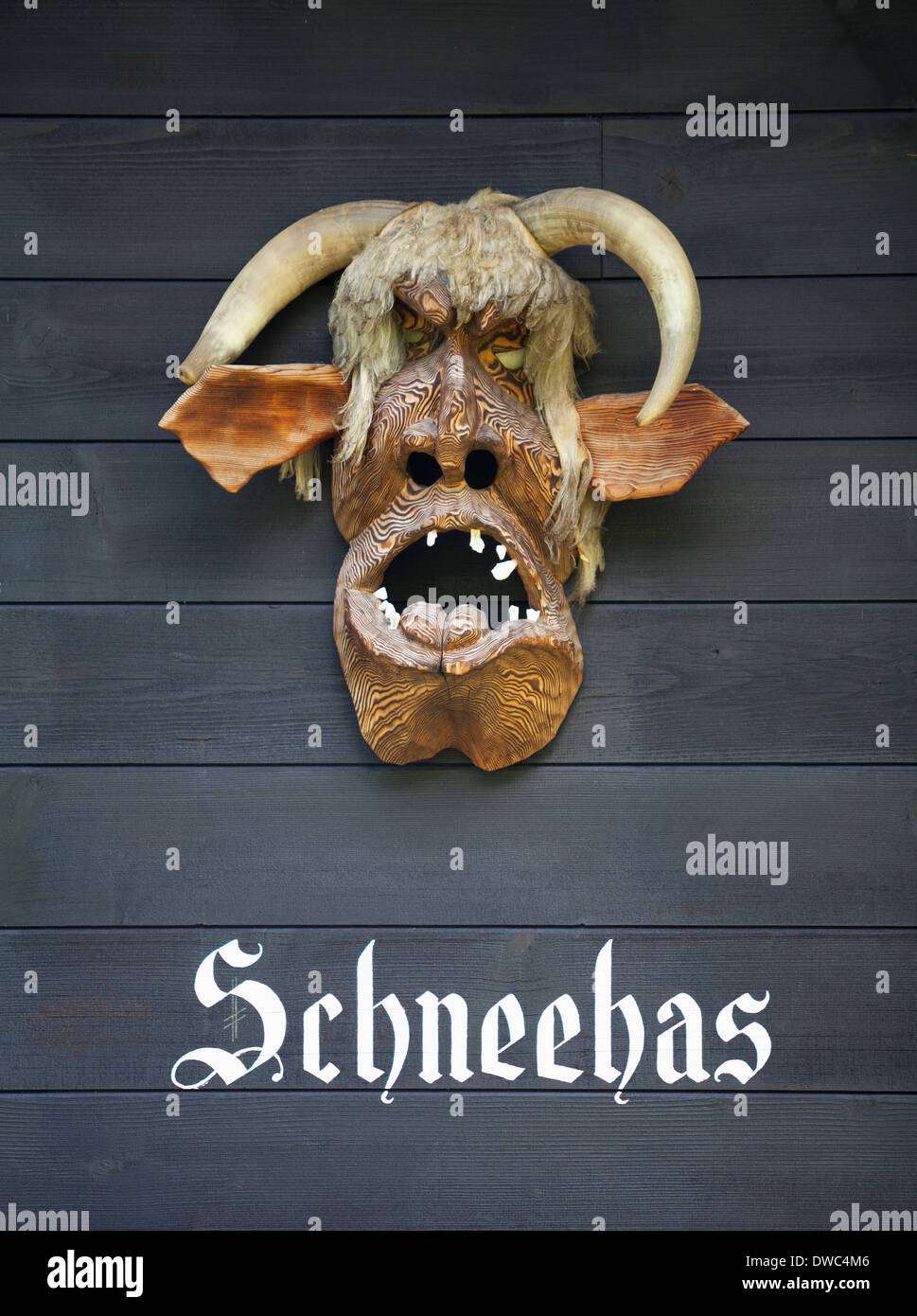 La Suisse, l'Oberland bernois, masque traditionnel Perchten Banque D'Images