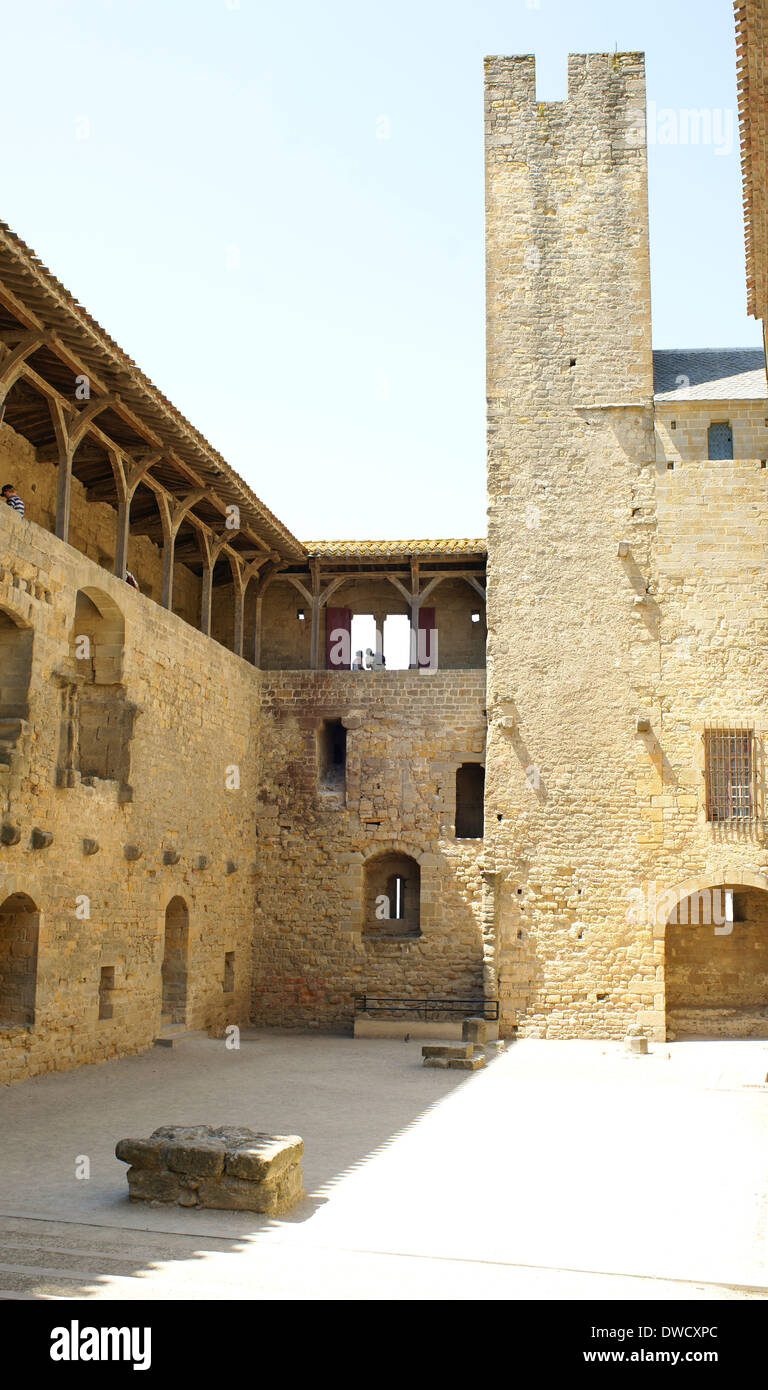 Château de Carcassonne - château médiéval cathares Banque D'Images