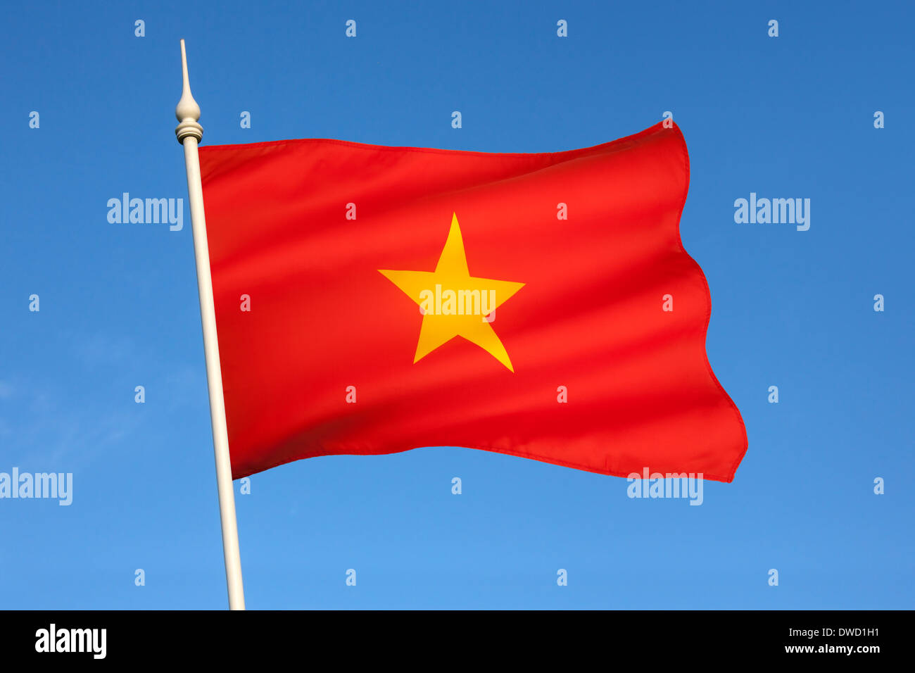 Le drapeau du Vietnam Banque D'Images