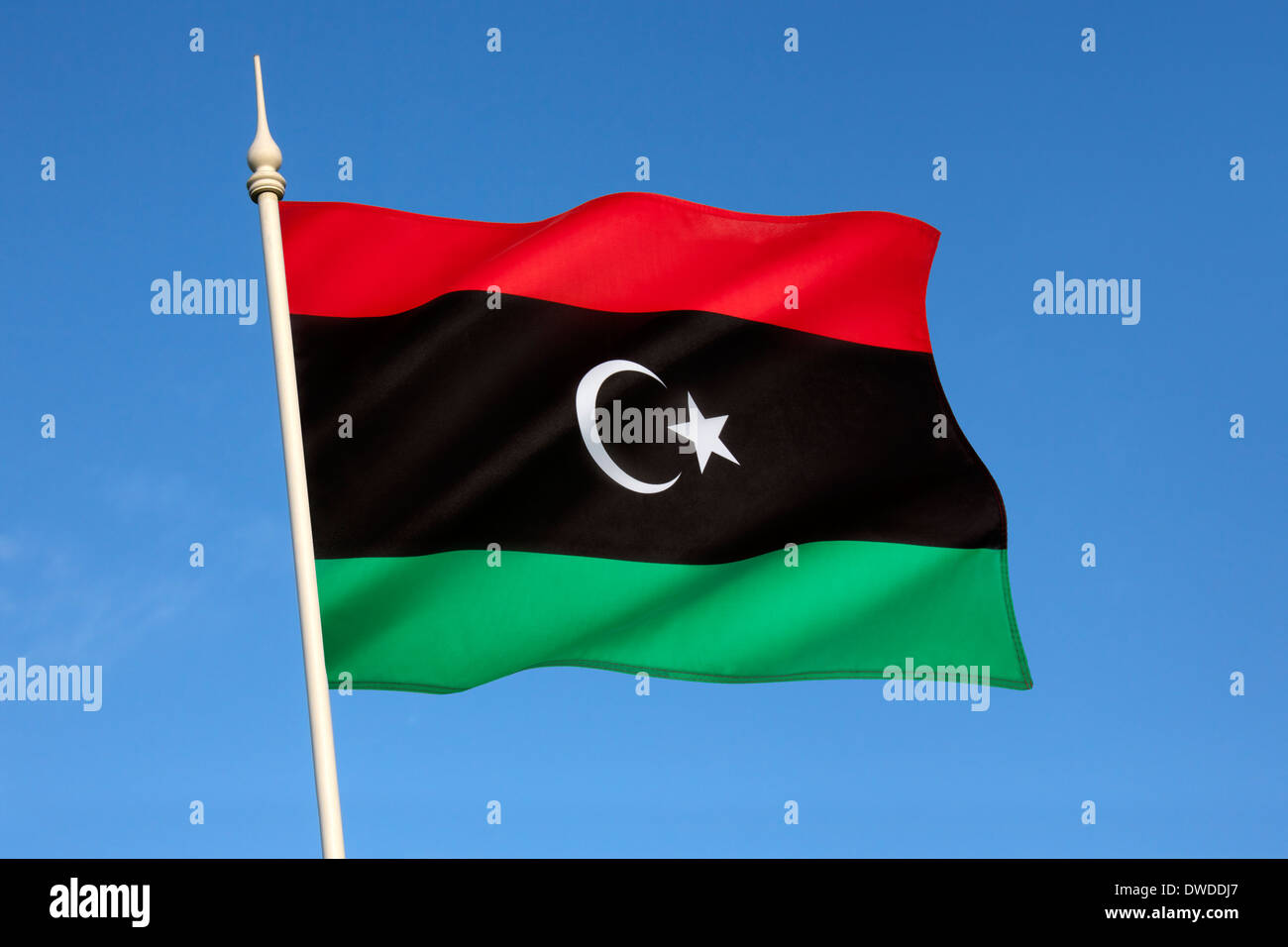 Drapeau de la Libye Banque D'Images