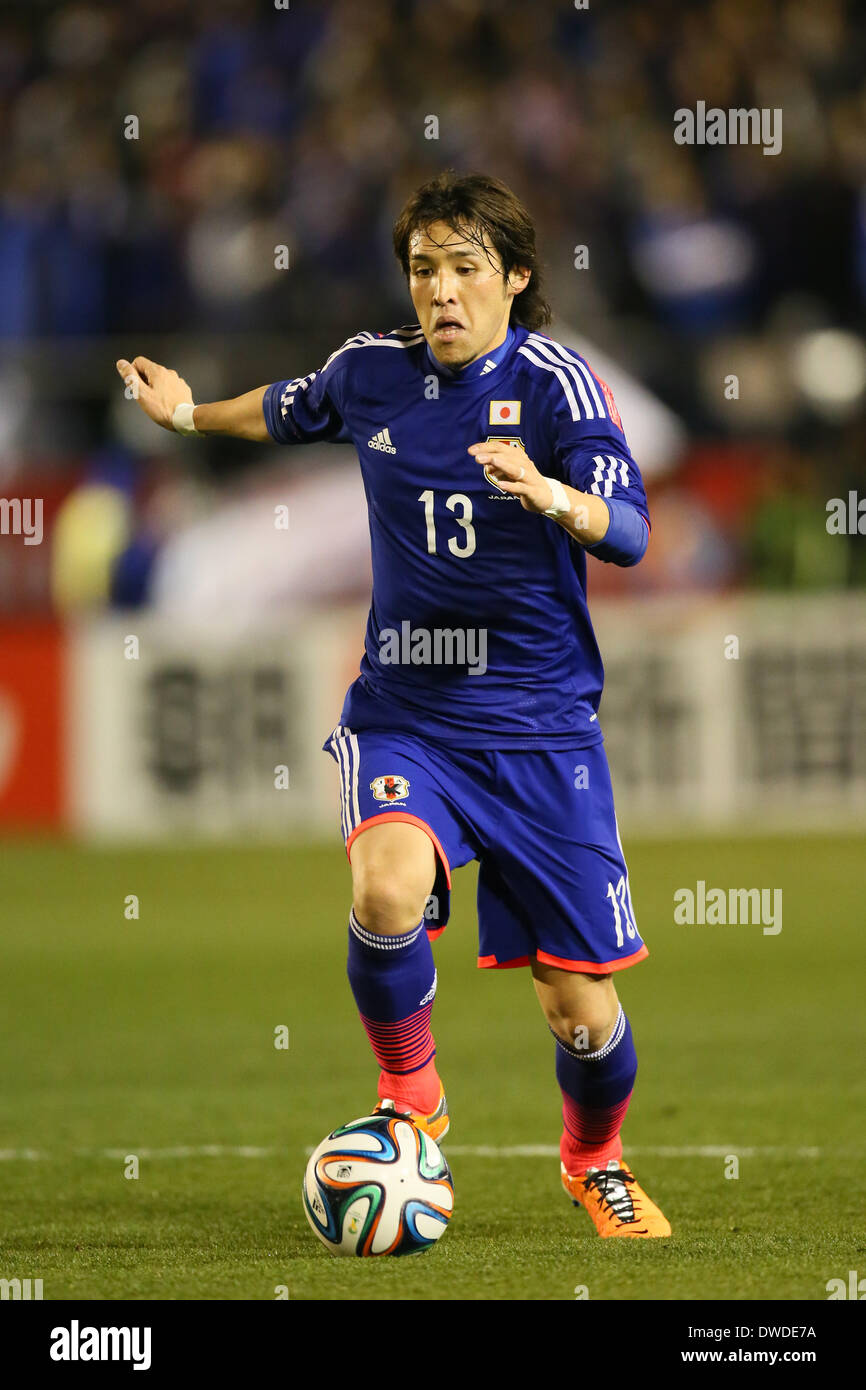 Hajime Hosogai (JPN), 5 mars 2014 - Football : Football /Kirin Challenge Cup 2014 entre le Japon 4-2 Nouvelle Zélande au Stade National, Tokyo, Japon. (Photo de YUTAKA/AFLO SPORT) Banque D'Images