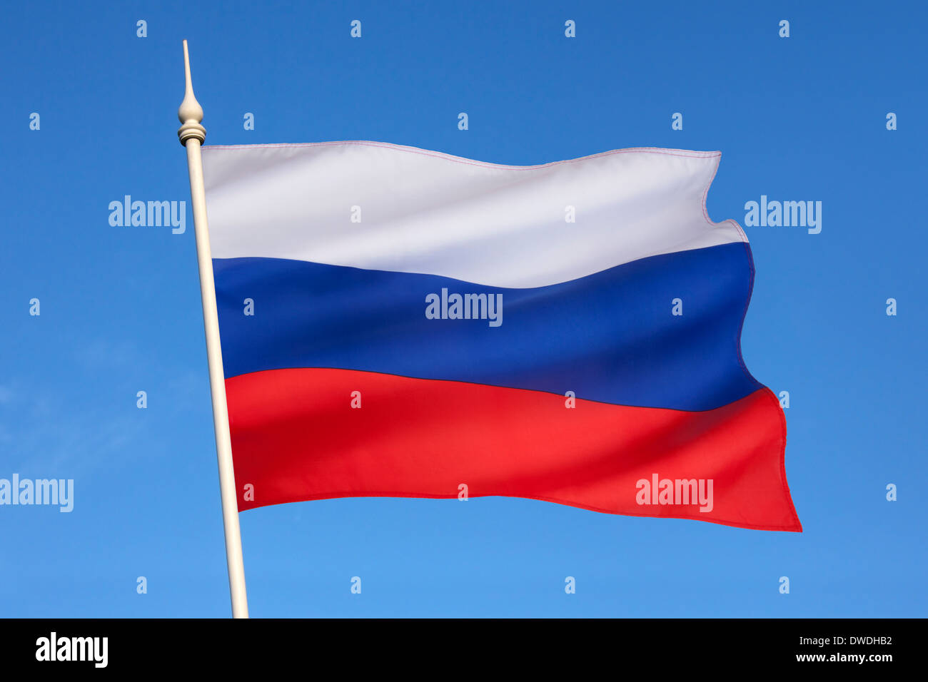 Drapeau de la Fédération de Russie. Banque D'Images