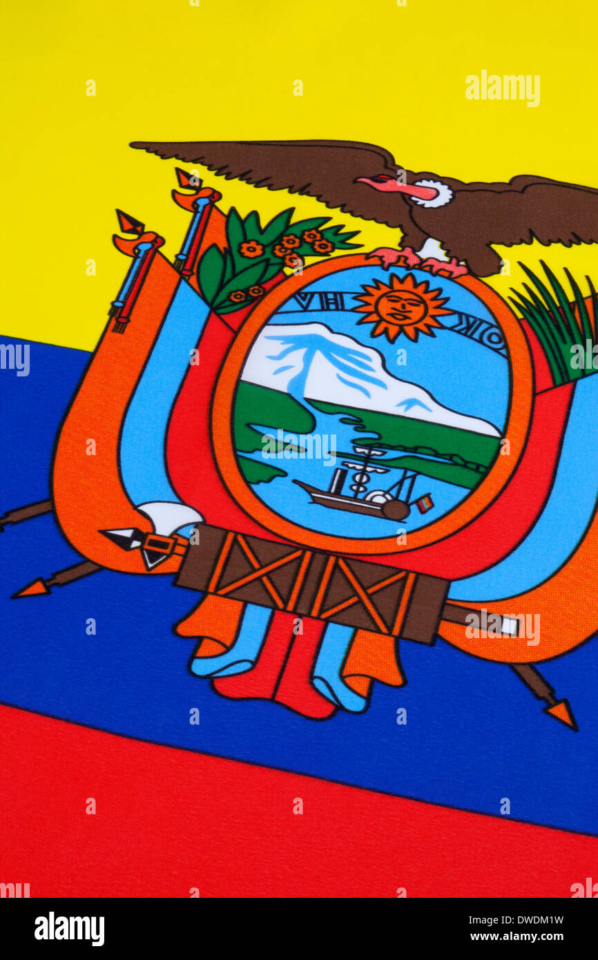 Le drapeau de l'Equateur Banque D'Images