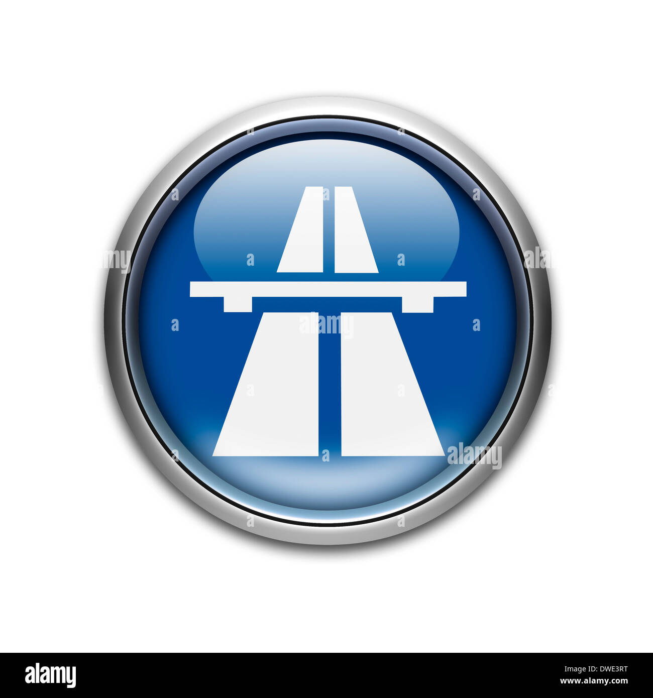 L'autoroute Autobahn signe symbole icône logo emblème Banque D'Images