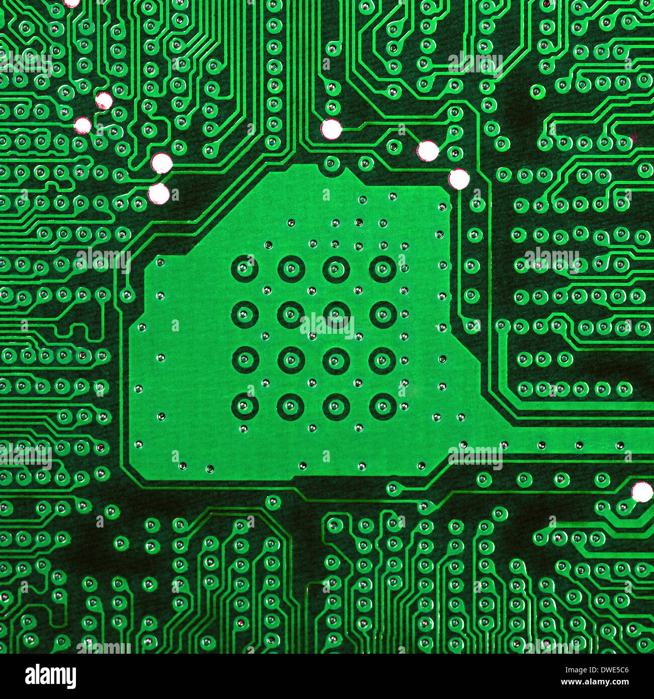 Carte électronique vert Banque D'Images