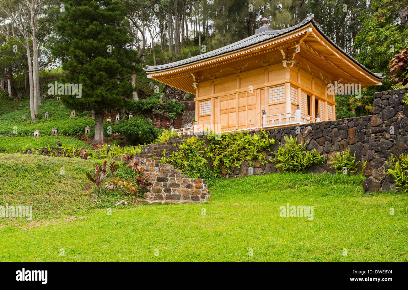 Centre International de Lawai, Kauai, Hawaii, USA - Le Hall de la compassion, une réplique de la Buddhist Shrine à Shikoku, Japon Banque D'Images