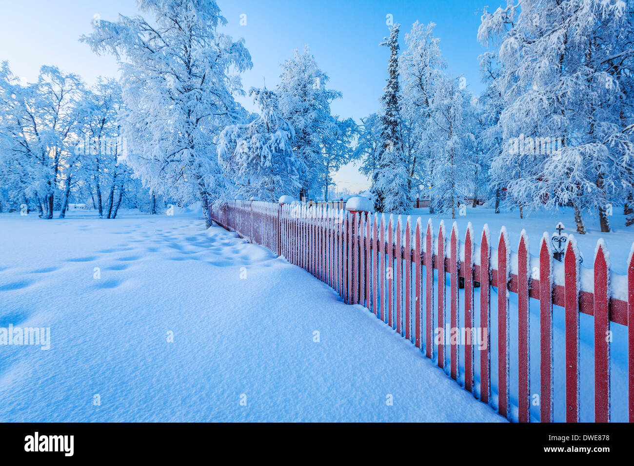 Hiver froid avec des températures descendant jusqu'à -47 Celsius. Banque D'Images