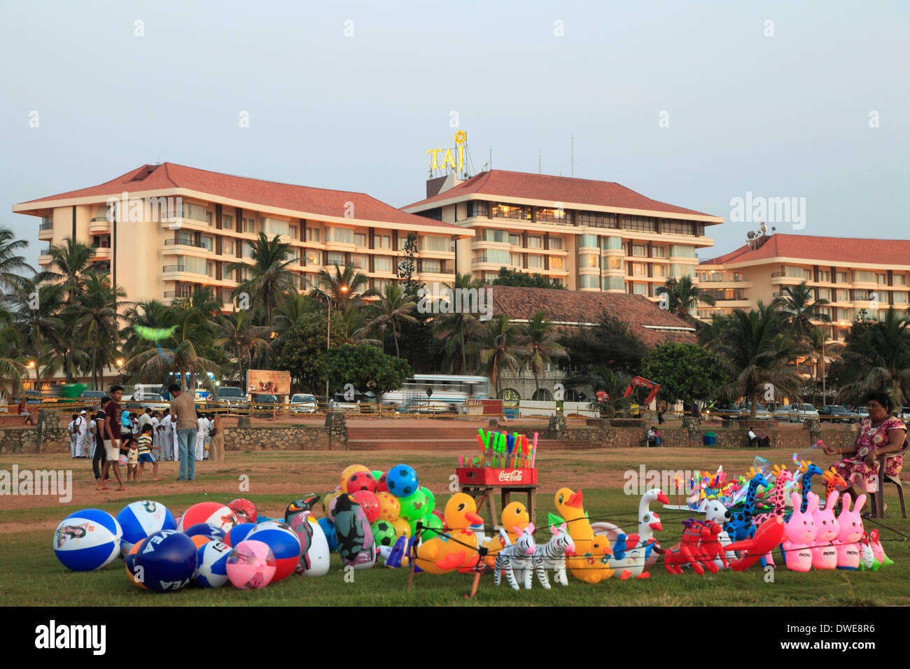 Sri Lanka, Colombo, Galle Face Green, l'hôtel Taj Samudra, Banque D'Images