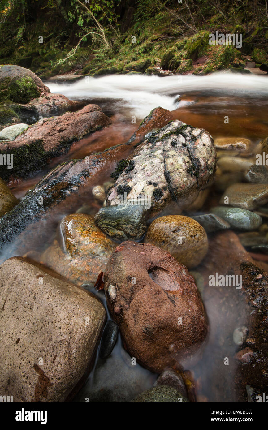 North Esk River Glen Esk à Angus (Écosse). Banque D'Images