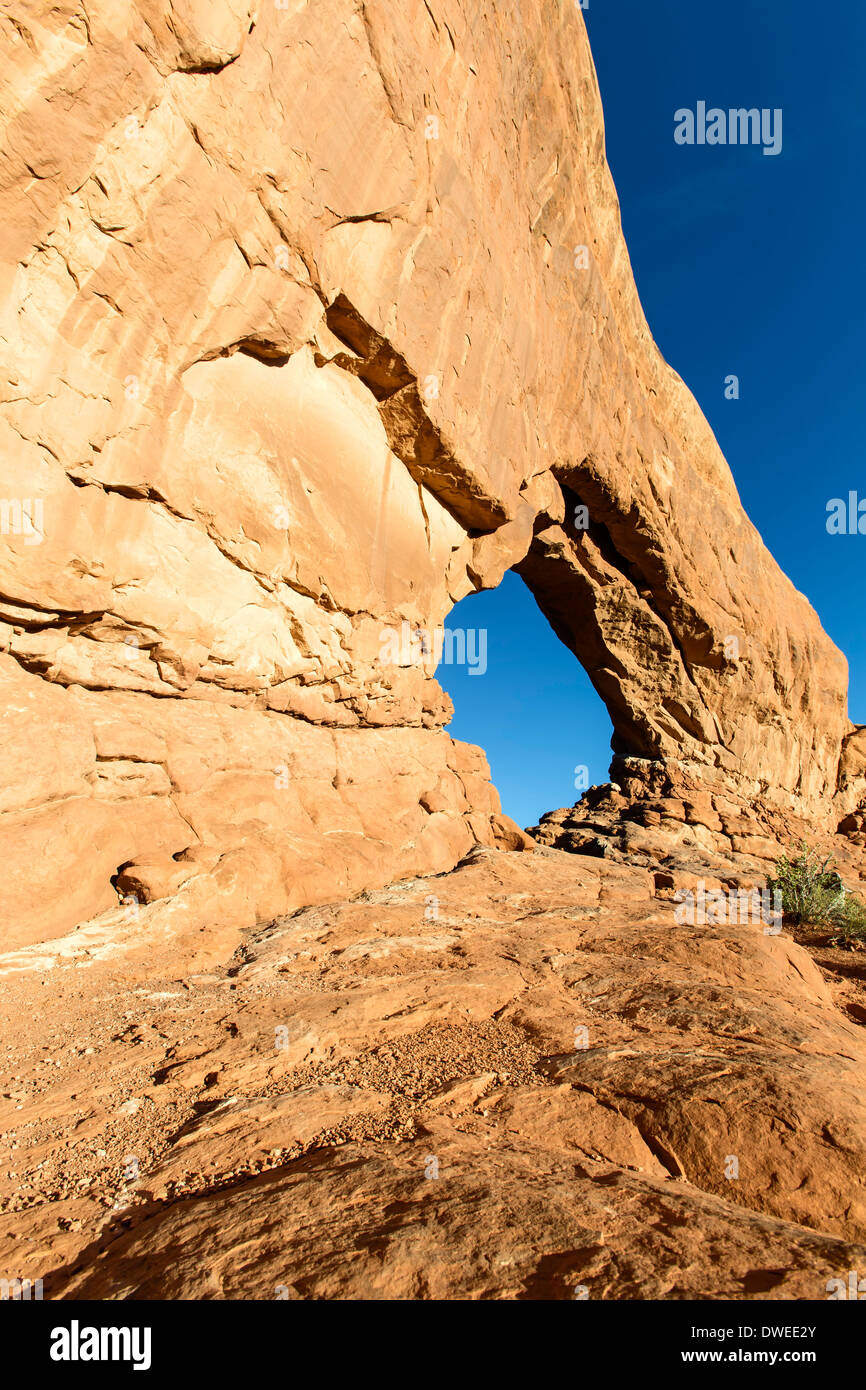 Fenêtre nord, Arches National Park, Moab, Utah USA Banque D'Images