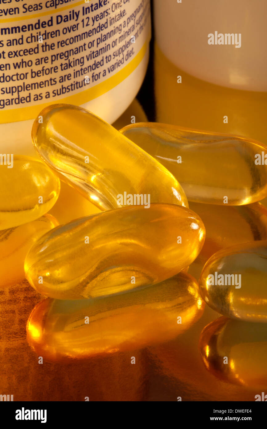 Omega 3 capsules Banque D'Images