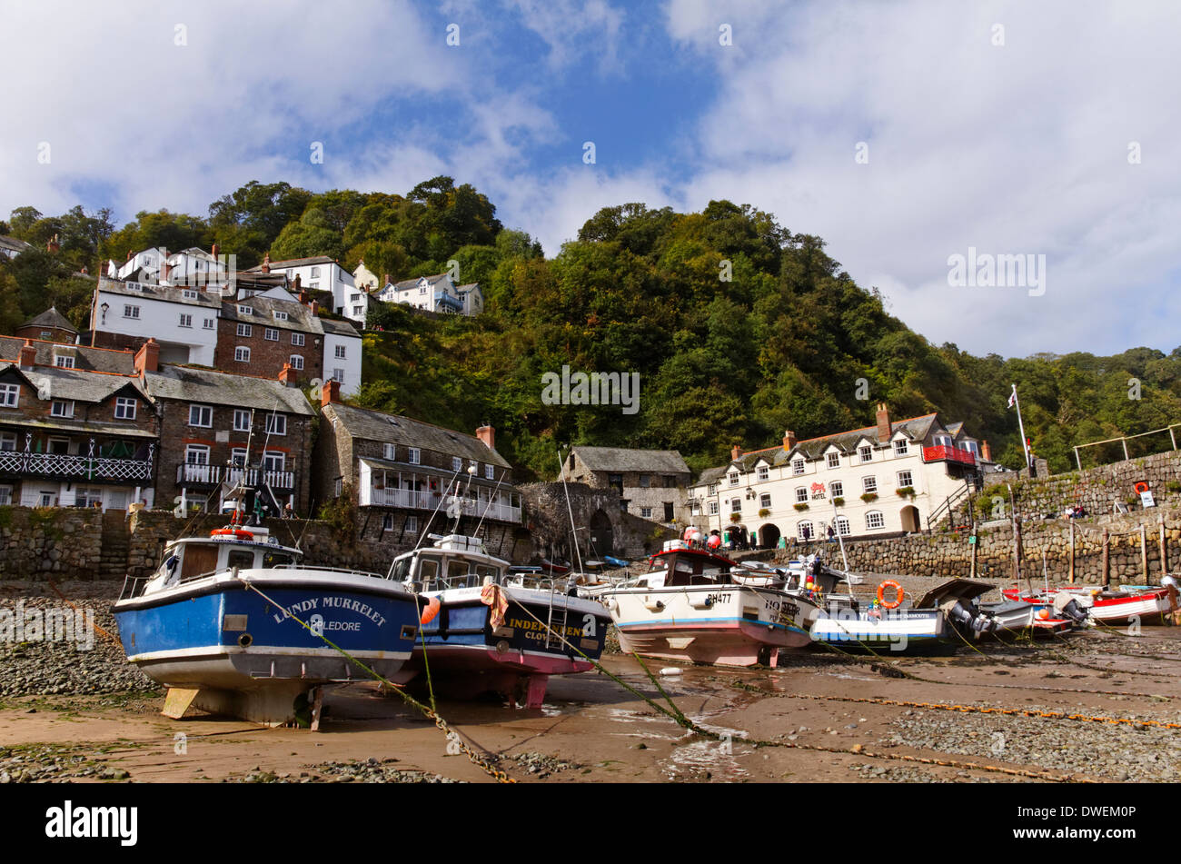 Le village de Clovelly, Devon, Angleterre Banque D'Images