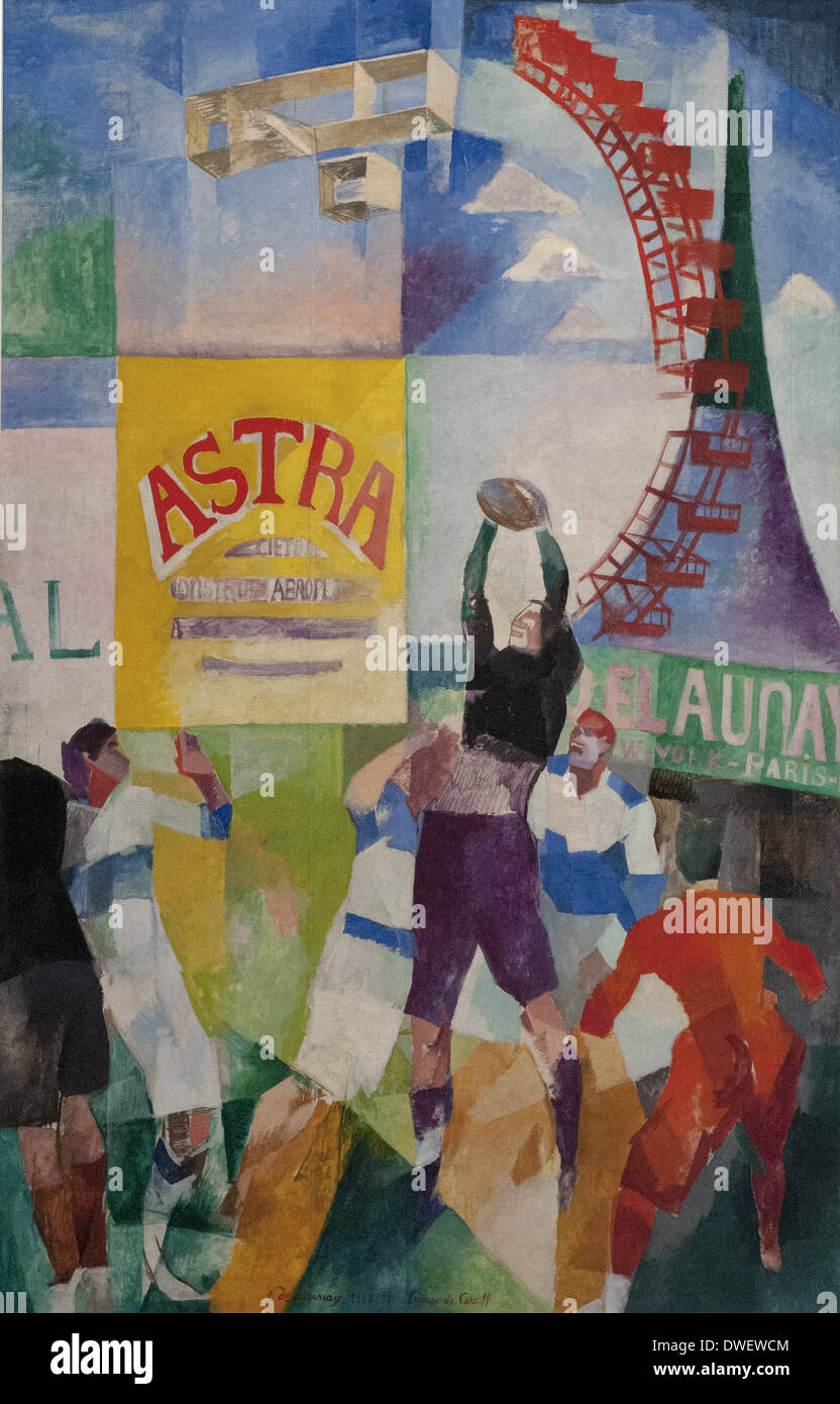 Robert Delaunay - L'Equipe de Cardiff - 1912 - Musée d'Art Moderne Paris Banque D'Images