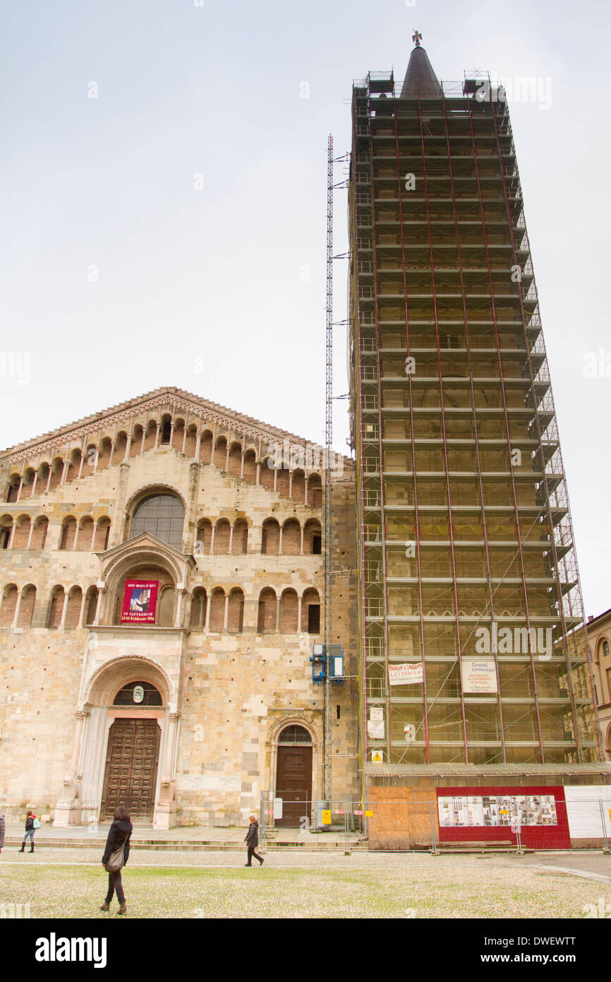 Cathédrale de Parme en Piazza Duomo, Emilie Romagne, Italie Banque D'Images