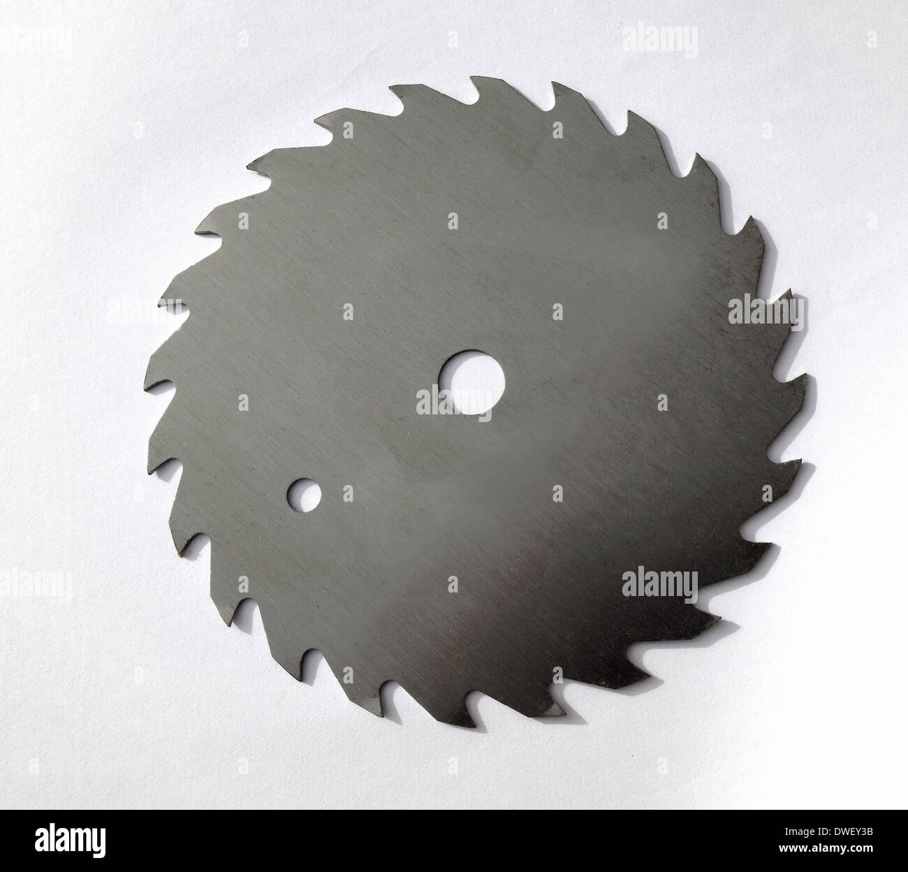 Combinaison Lame pour scie circulaire sur un fond blanc Banque D'Images