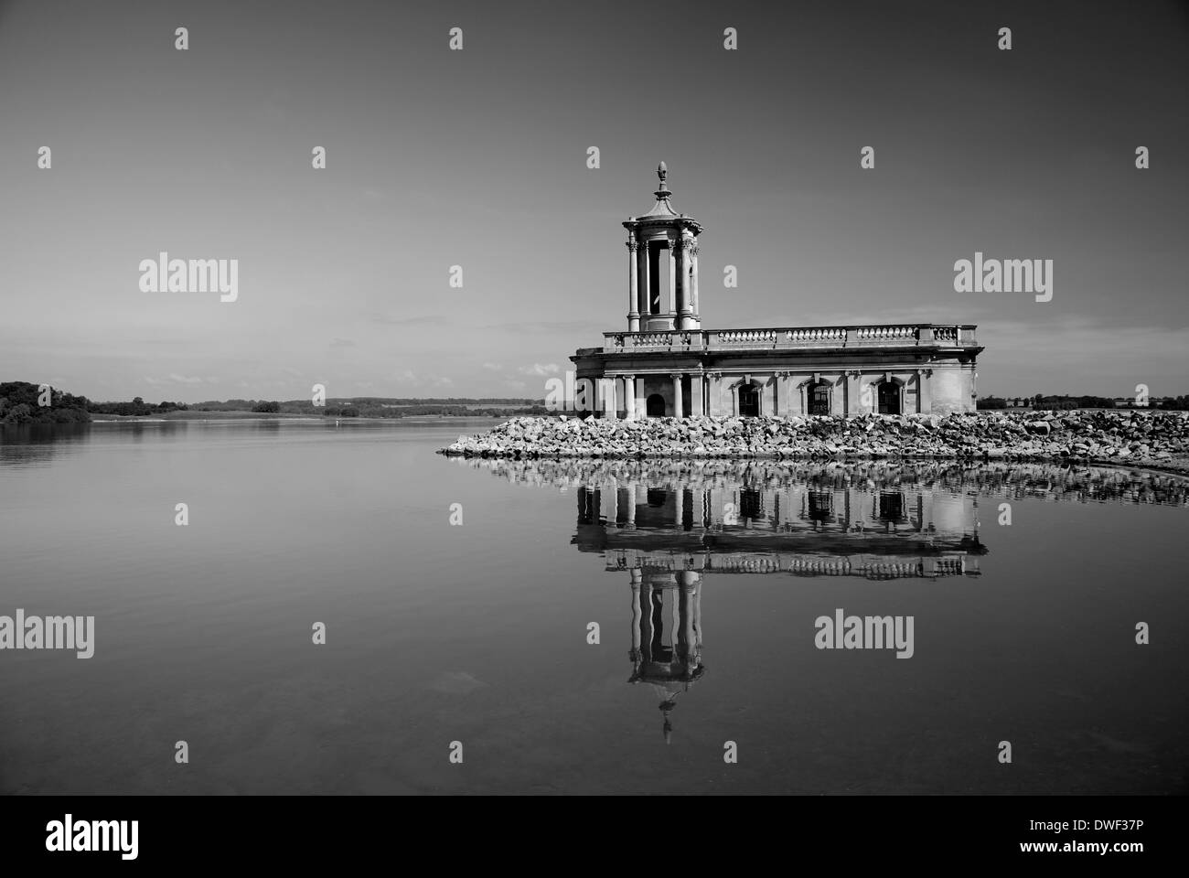 Normanton église ; réservoir de Rutland Water ; Rutland comté ; Angleterre ; UK Banque D'Images