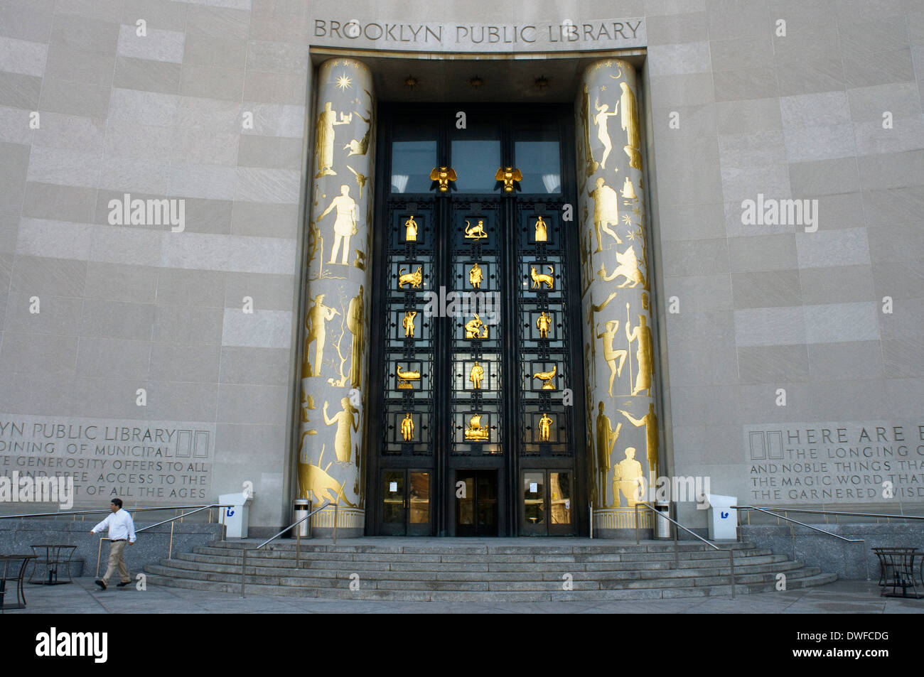 Brooklyn Public Library. Brooklyn Public Library, la bibliothèque cinquième organisme des États-Unis par ordre d'importance Banque D'Images