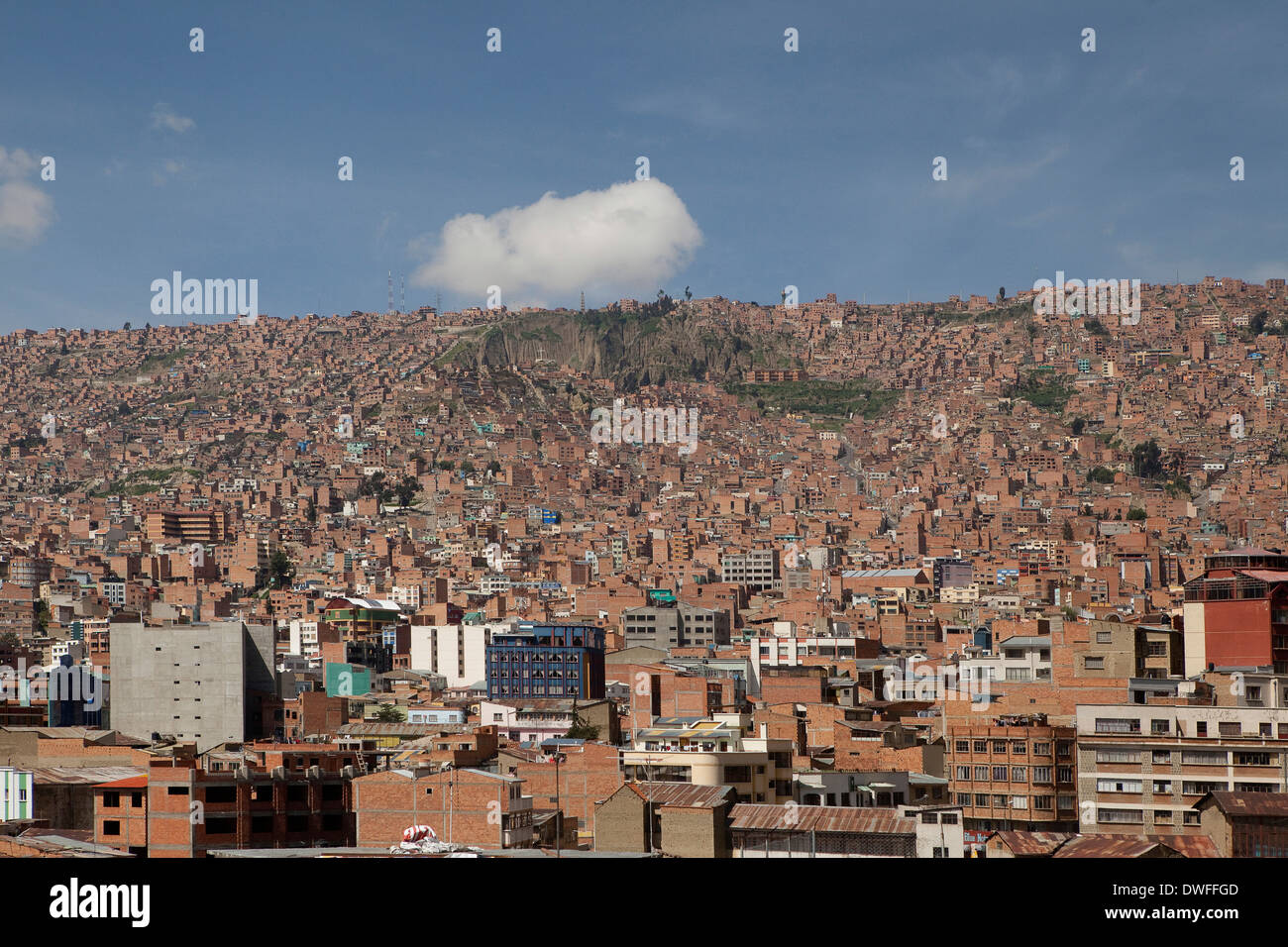 Vue de La Paz, Bolivie Banque D'Images