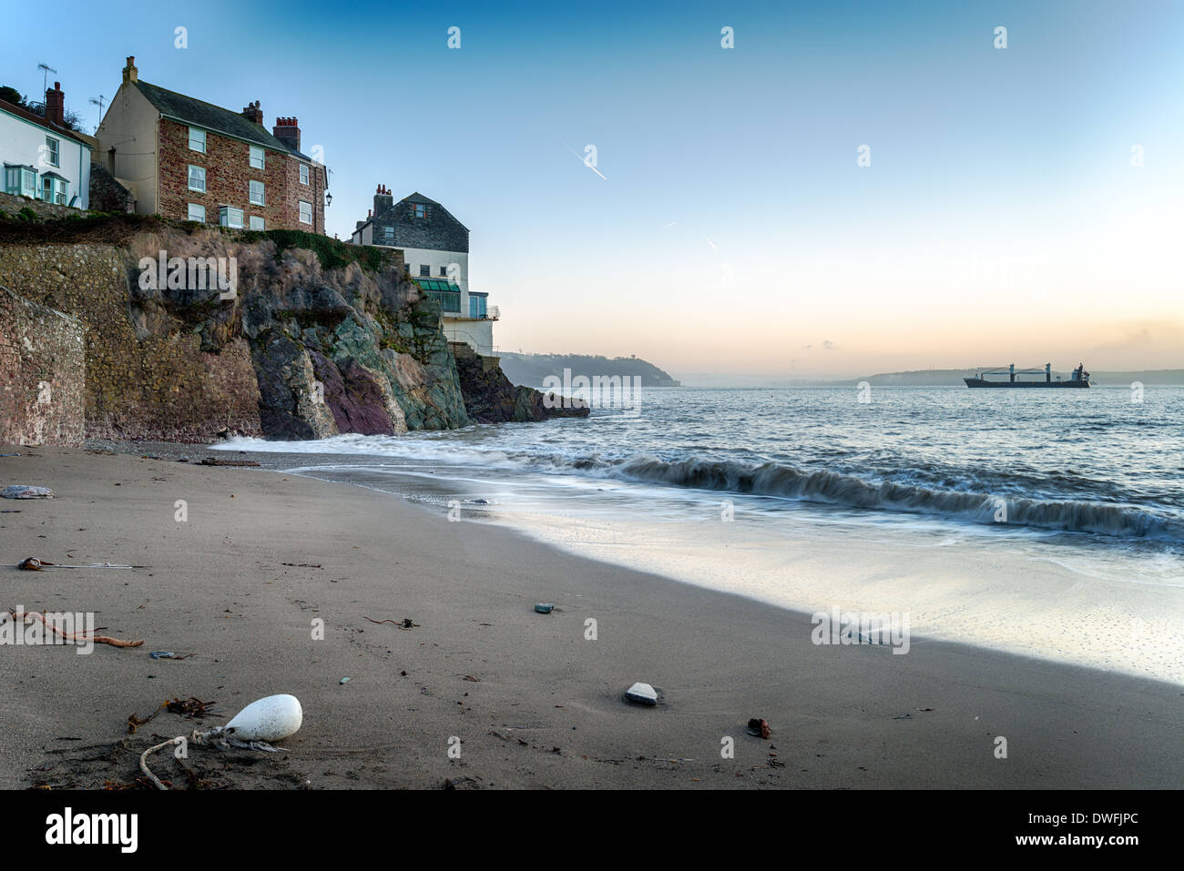 La plage à Cawsand sur la côte sud des Cornouailles Banque D'Images