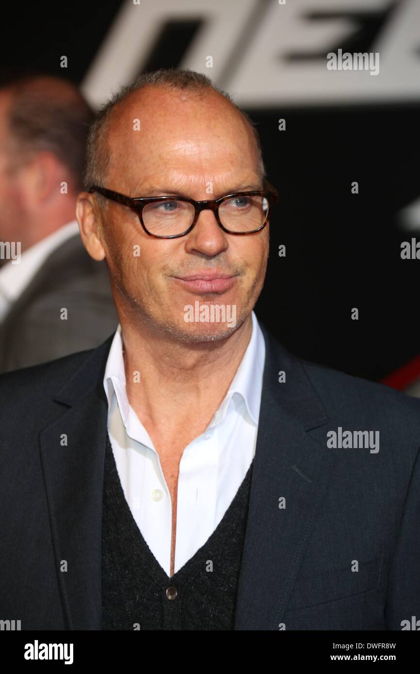 Los Angeles, USA. 08Th Mar, 2014. L'acteur Michael Keaton assiste à la première de Besoin de vitesse au théâtre chinois de Grauman à Los Angeles, USA, 06 mars 2014. Photo : Hubert Boesl - PAS DE SERVICE DE FIL/dpa/Alamy Live News Banque D'Images