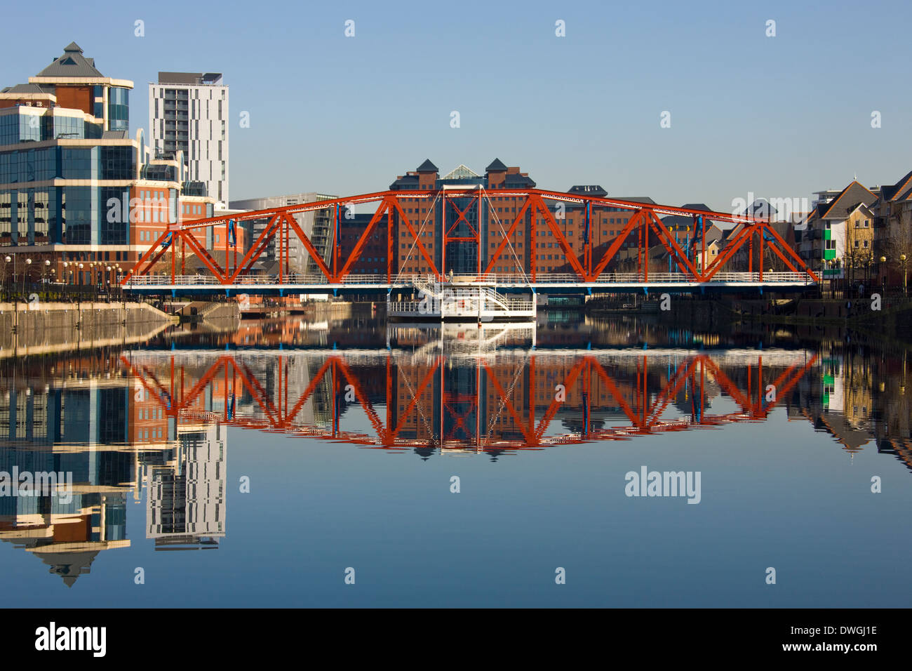 Salford Quays dans Greater Manchester au Royaume-Uni Banque D'Images